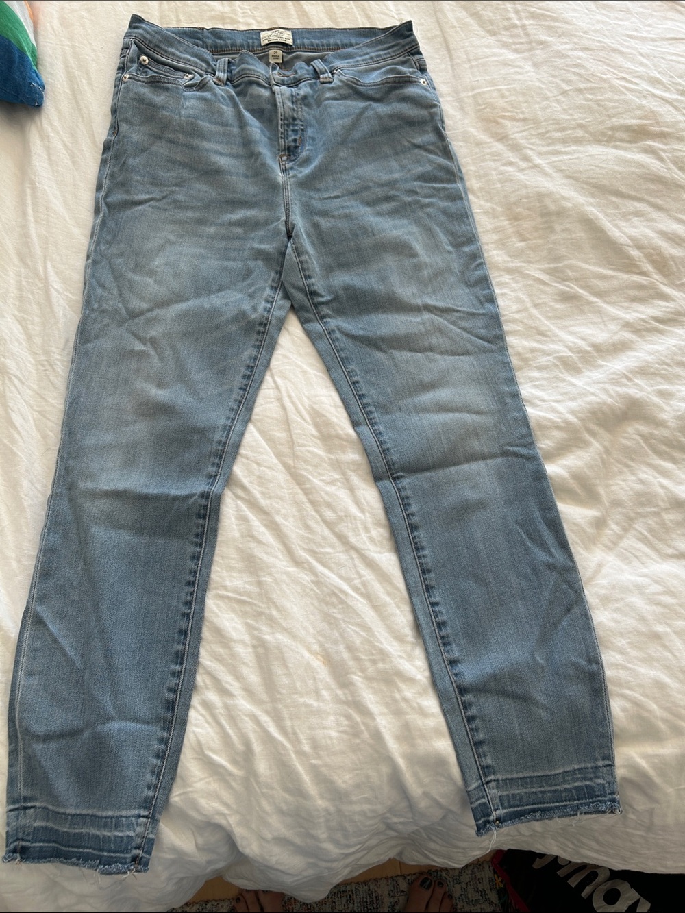 J. Crew Light Wash Lookout High Rise Skinny Crop
